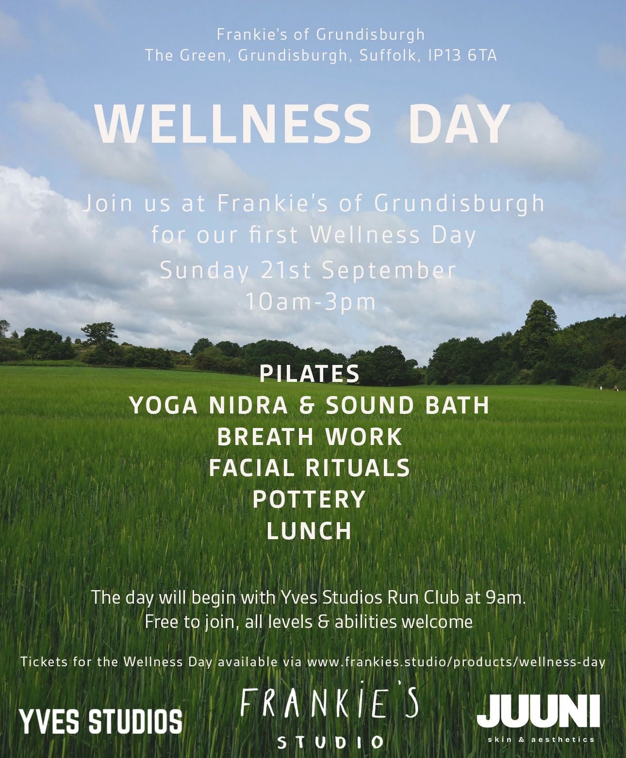 Wellness Day Sunday 21st Sept 10am til 3pm