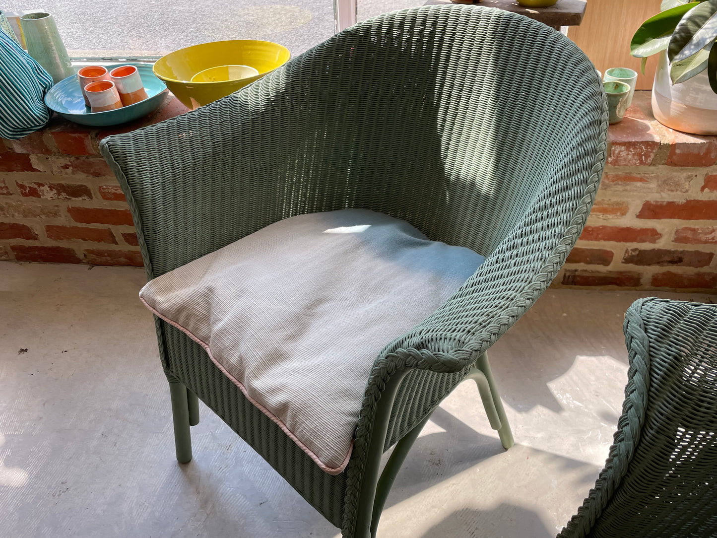 Olive Green Lloyd Loom Chair Set