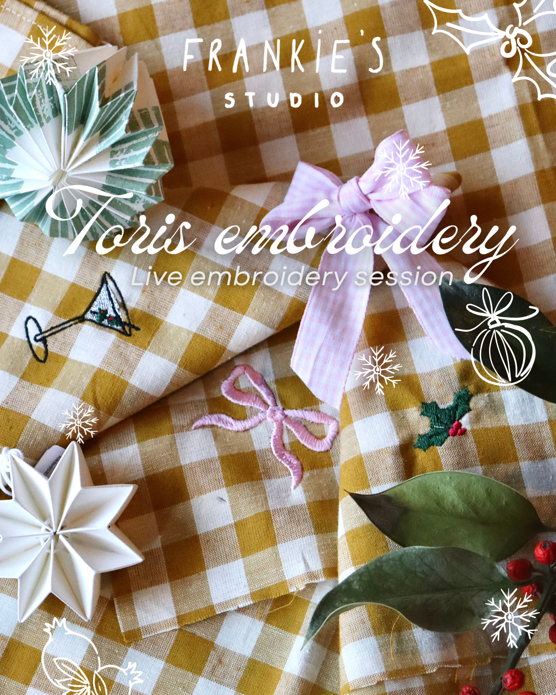 Toris Embroidery, live embroidery event