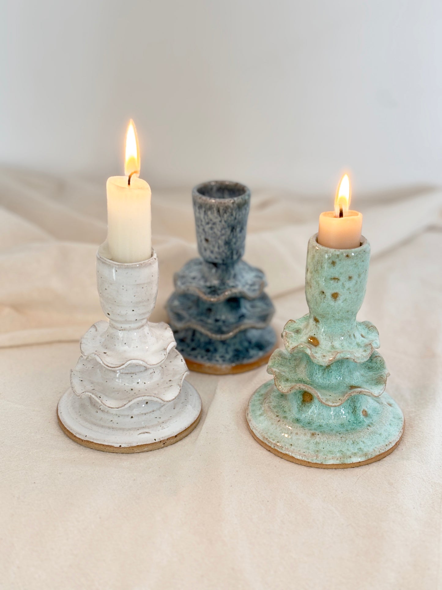 Frilly Candlestick Holder