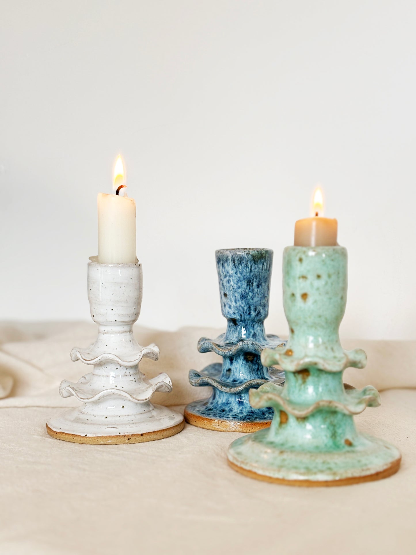 Frilly Candlestick Holder