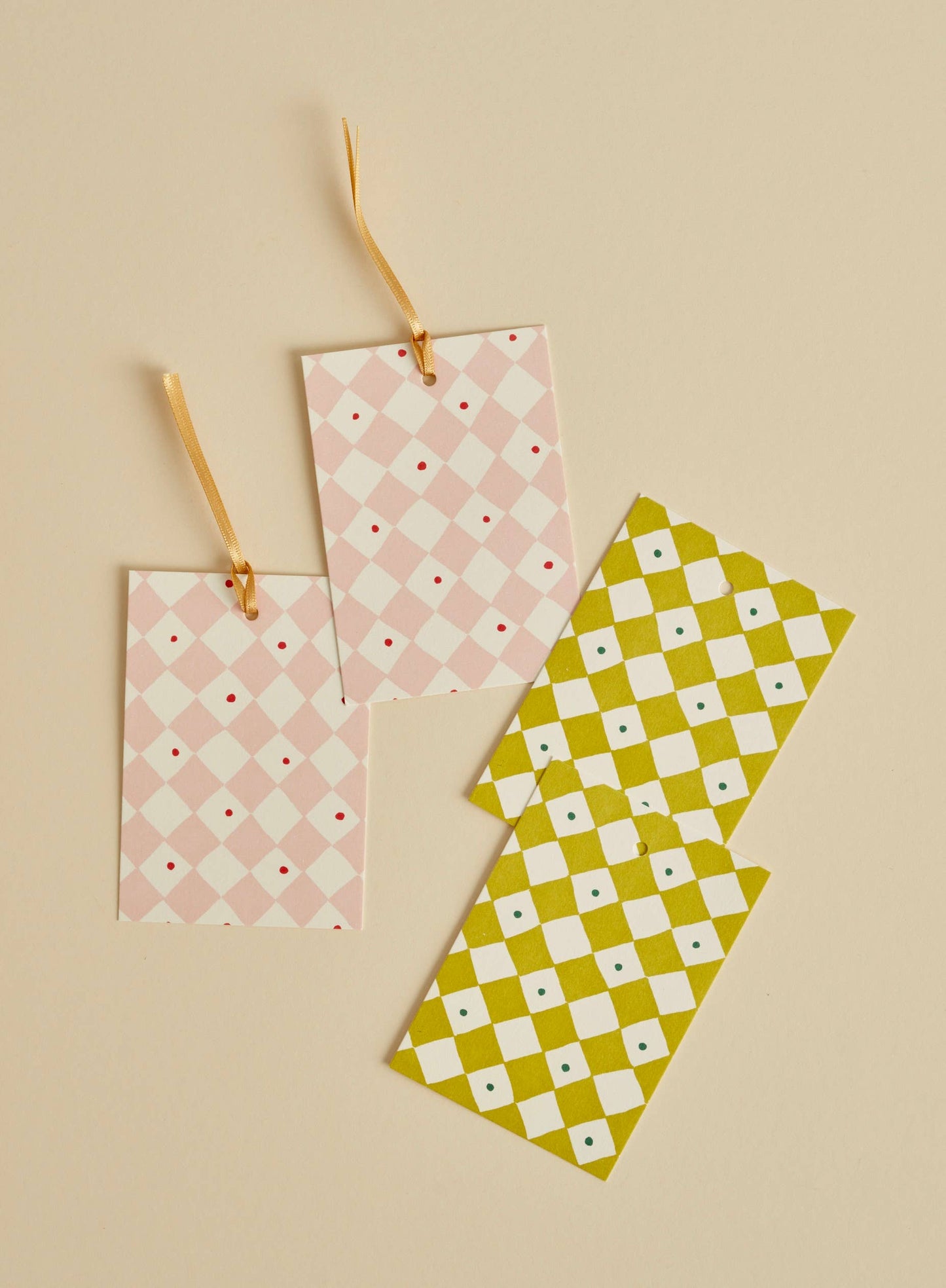 Heather Evelyn - Gift Tags - Mini diamond pink/green Set of 8 (2 designs)
