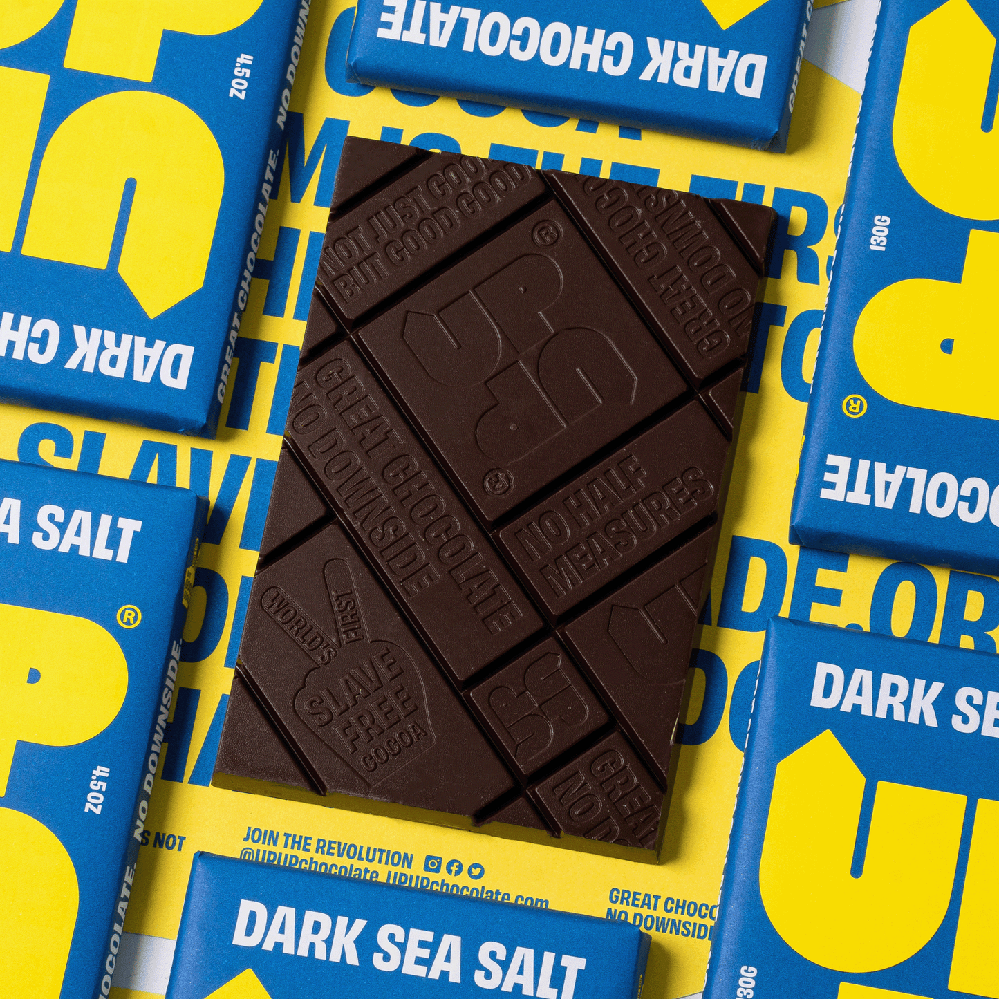 UP-UP Chocolate [No duties when shipping to US!] - Sea Salt Dark Chocolate Bar 120G/4.2OZ