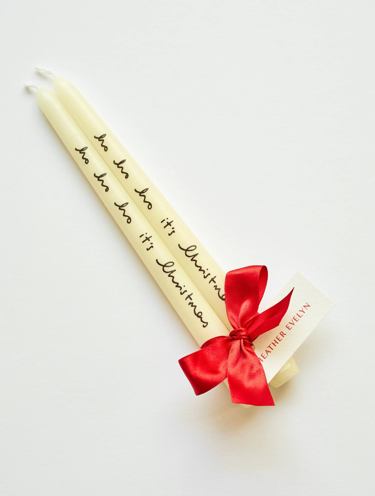 Heather Evelyn - Pair of candles - ho ho ho it's Christmas