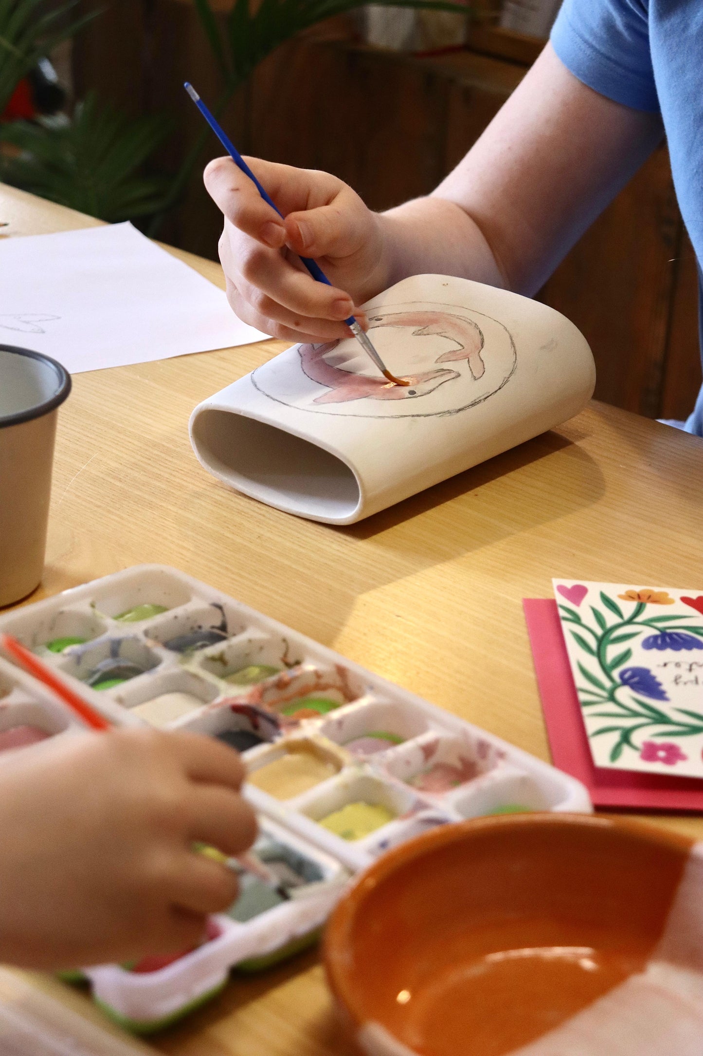 FAMILY Nature themed paint a pot all ages