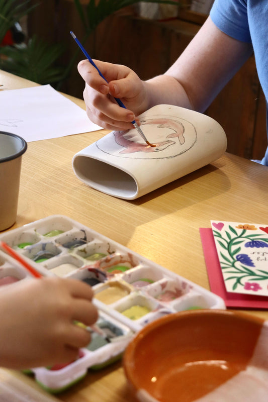 FAMILY Nature themed paint a pot all ages