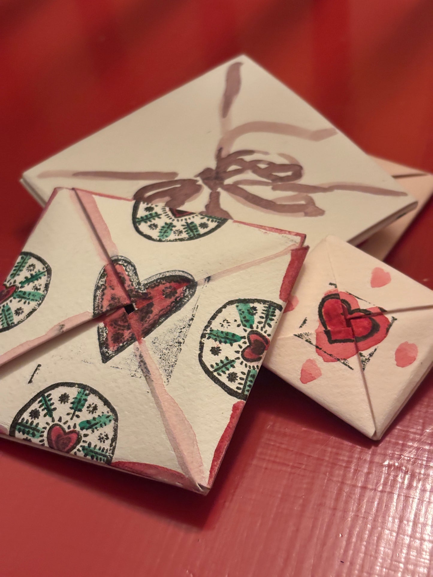 Puzzle purse folding and painting workshop with Emma