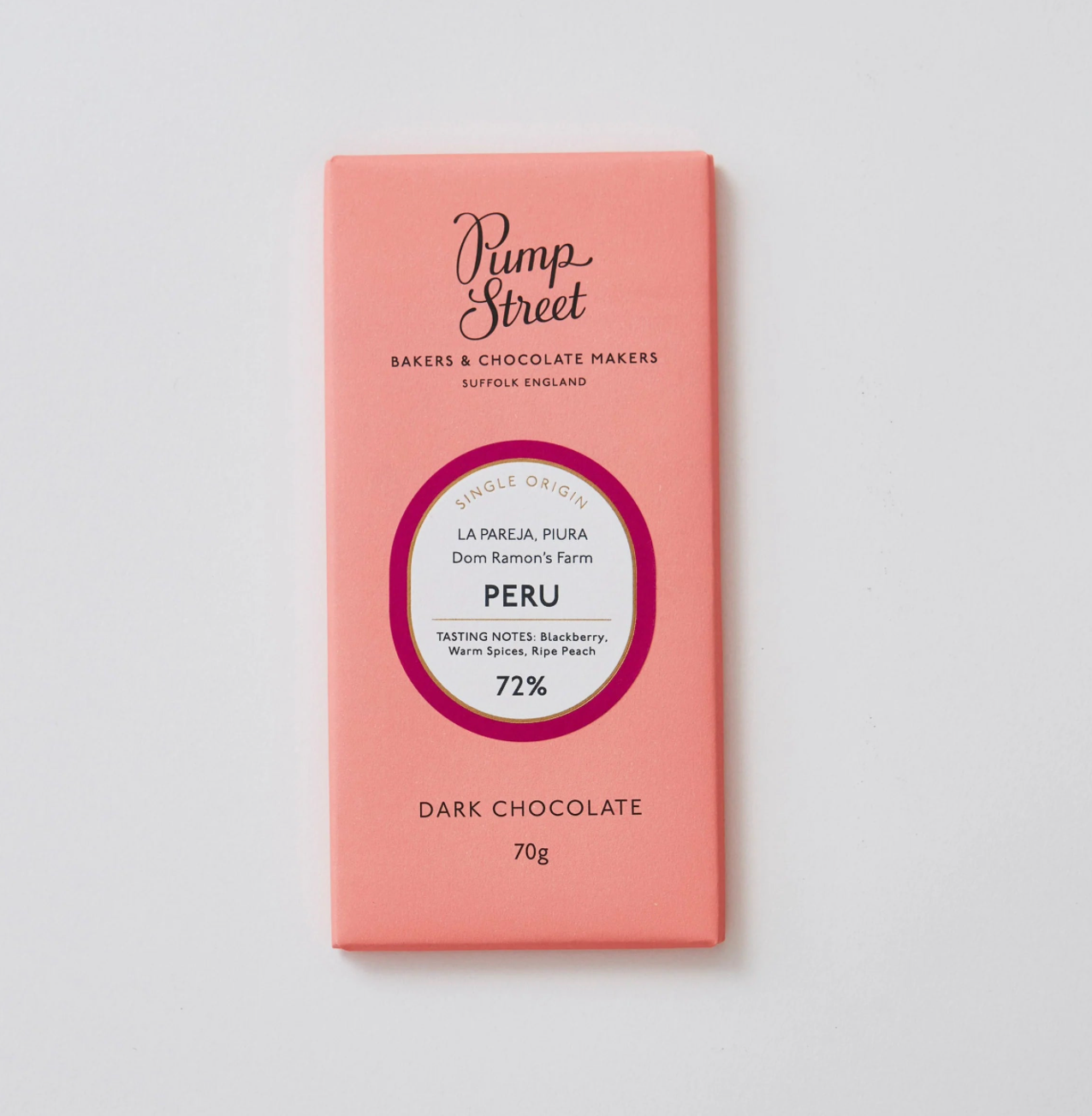Pump Street Chocolate -Peru 72% -70g Bar