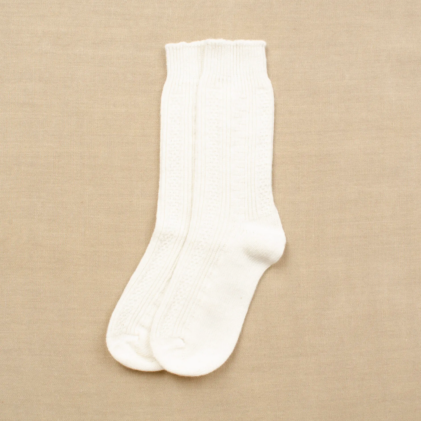 Merino Wool Socks -UK 7-12- Cream