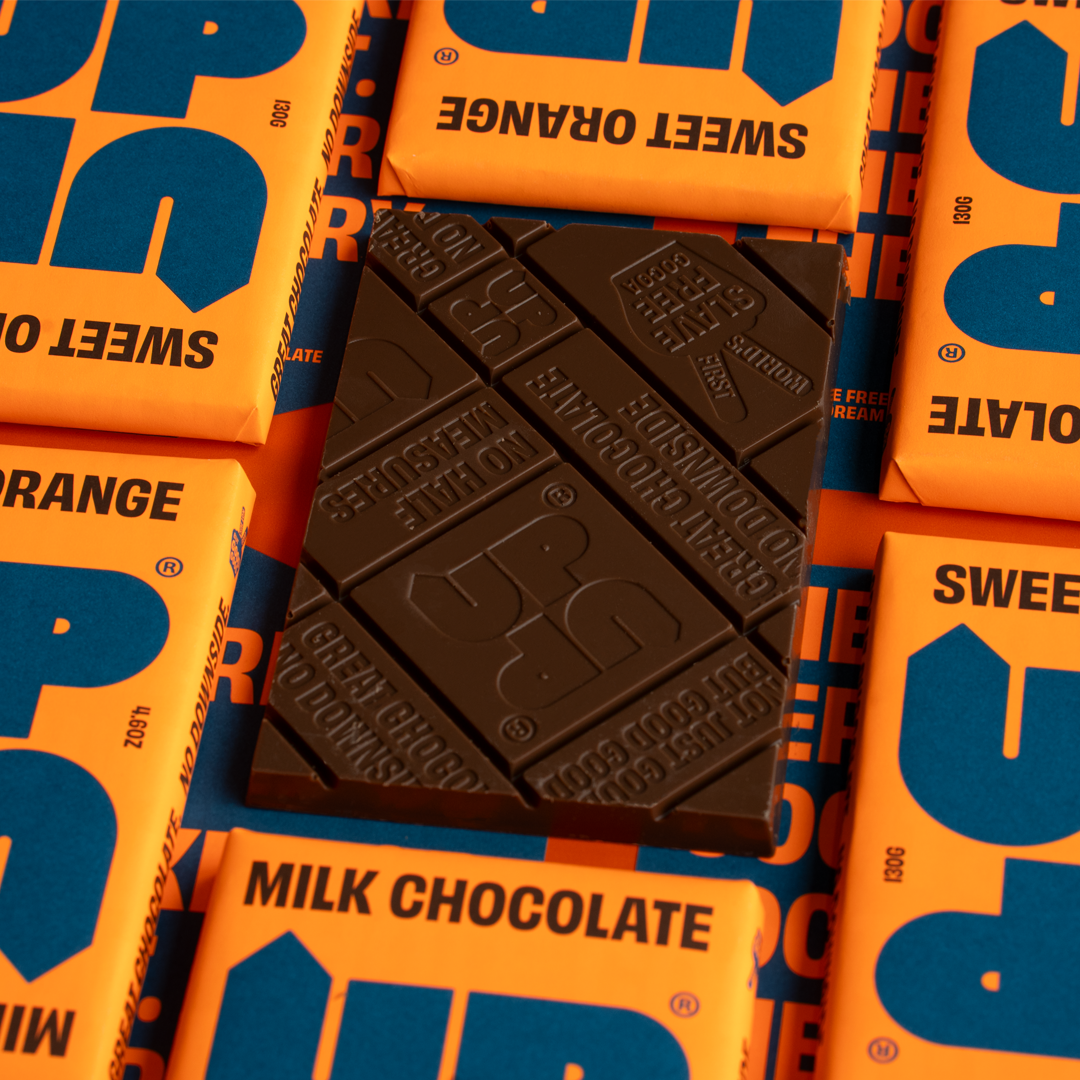 UP-UP Chocolate [No duties when shipping to US!] - Sweet Orange Milk Chocolate Bar 120G/4.2OZ