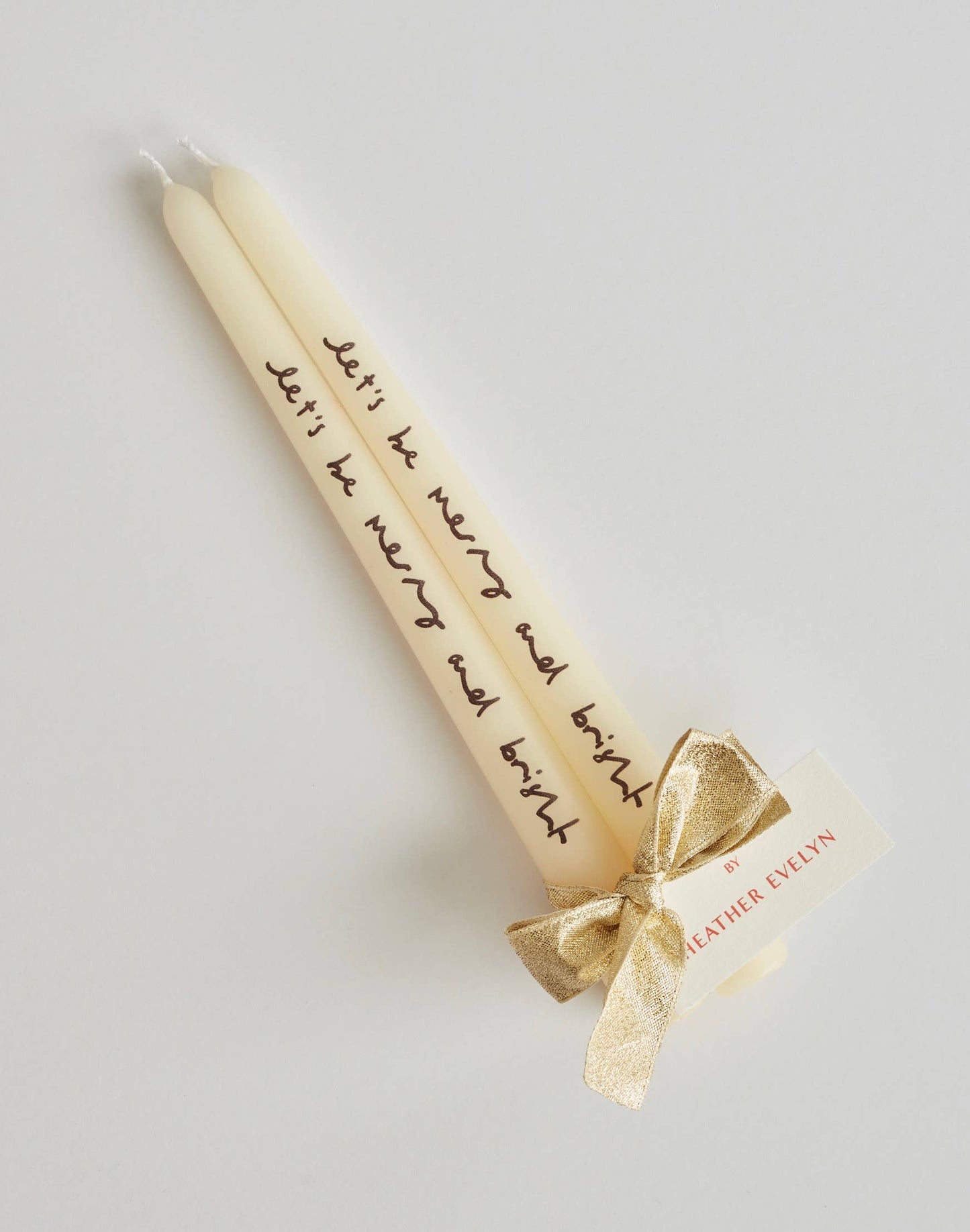 Heather Evelyn - Pair of Candles - Let's be merry and bright