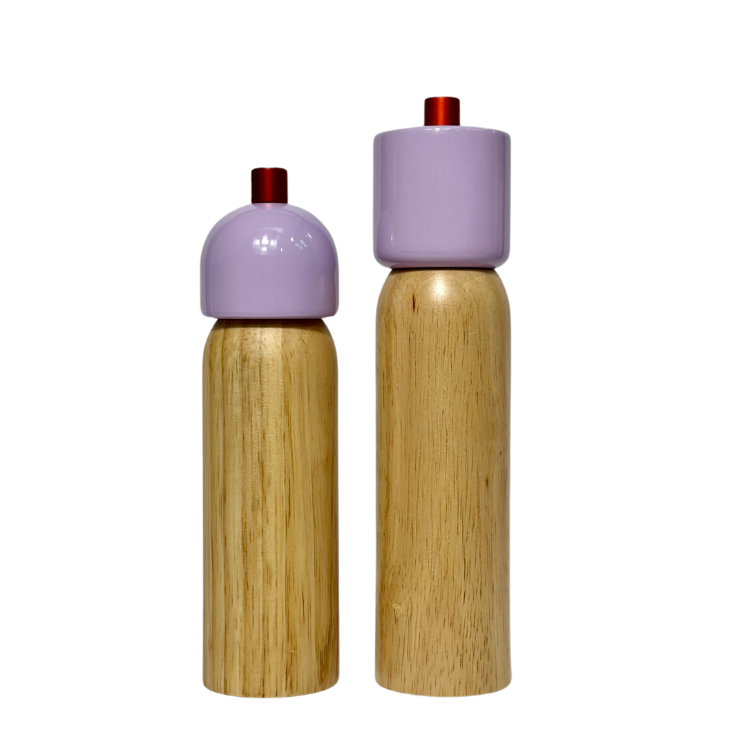 MÆGEN - Salt & Pepper Grinder - Lilac & Red