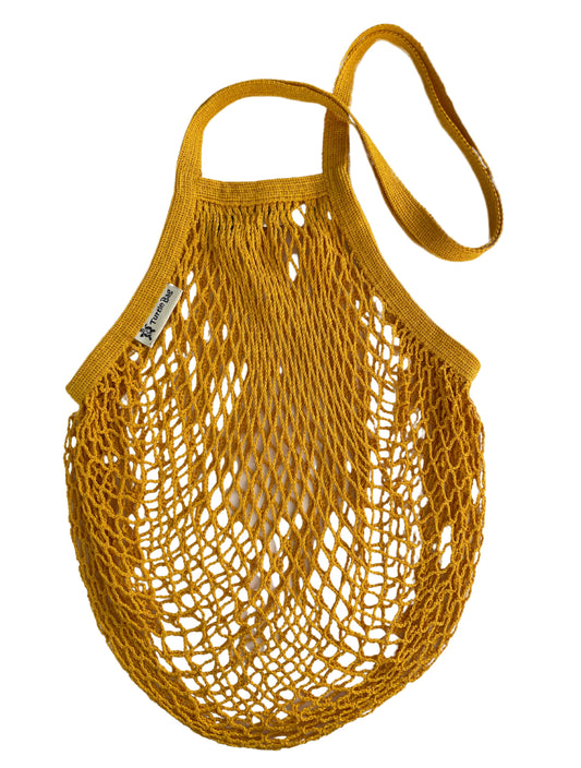 Turtle Bags - Organic Long Handled String Bag - Gold